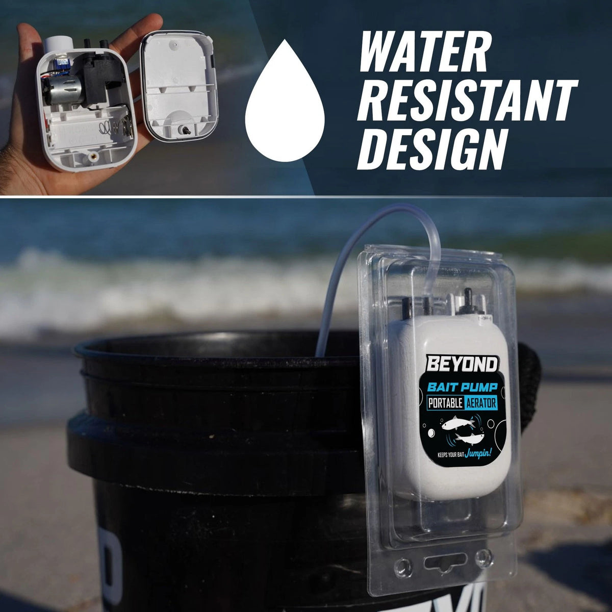 Portable Live Bait Aerator for Universal Use (Battery Powered)