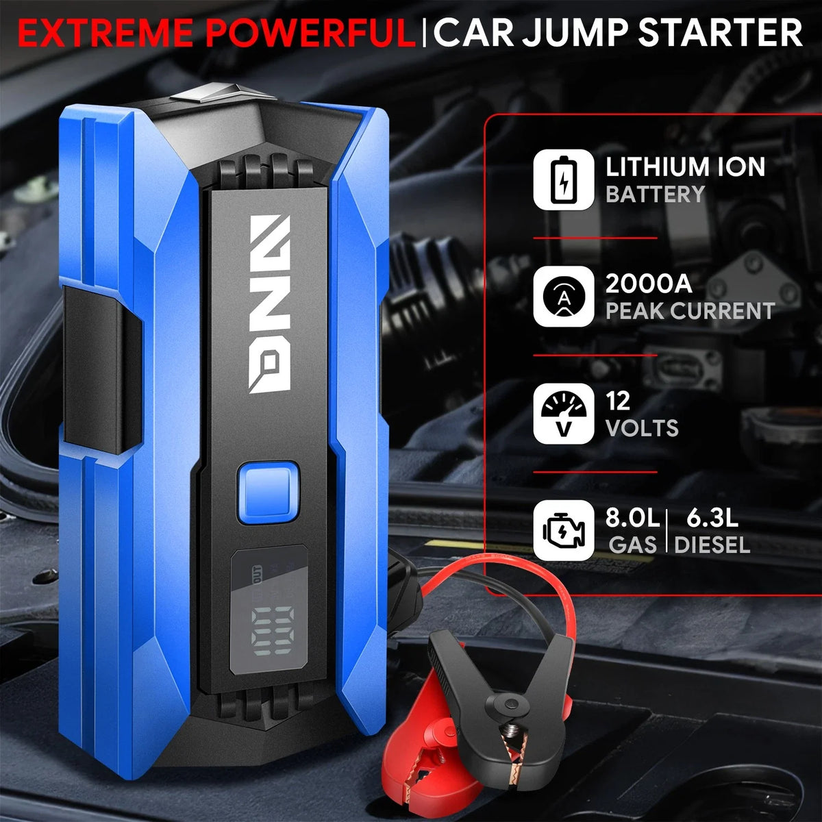 15000mAh Power Bank Vehicle Battery Booster Jump Starter for Universal
