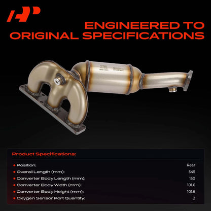 A-Premium Rear Side Catalytic Converter for BMW E46 330Ci 325Ci 330i (2001–2006) 40816