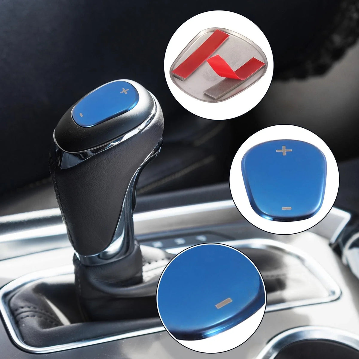 Gear Shift Knob Cover Sticker for Chevrolet Equinox (2018–2020) Blue