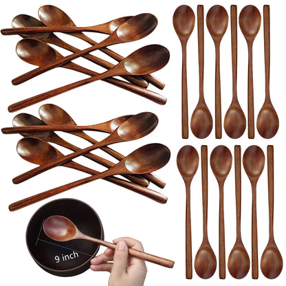 Wooden Long Kitchen Spoon for Cooking Utensils (No Part Numbers)