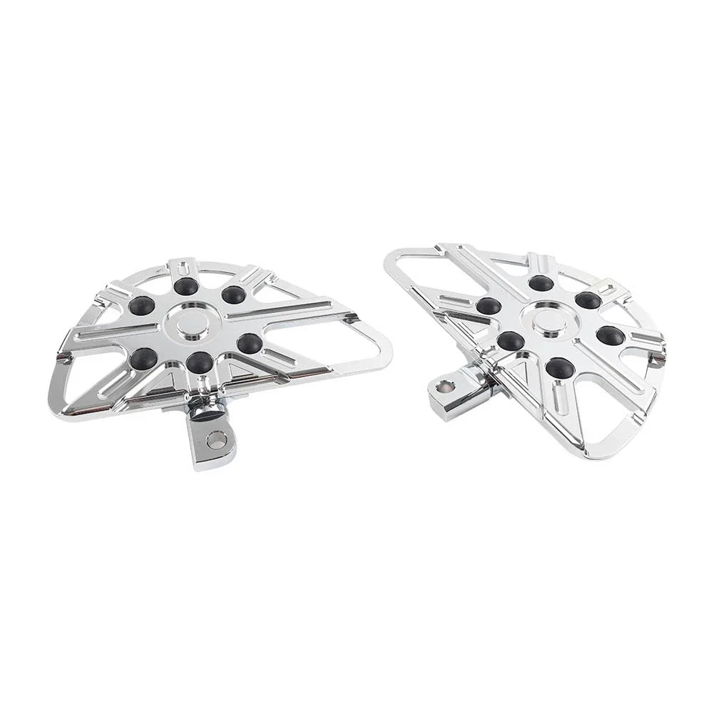 Pair Rear Footrest Floorboard Chrome for Harley Touring Softail