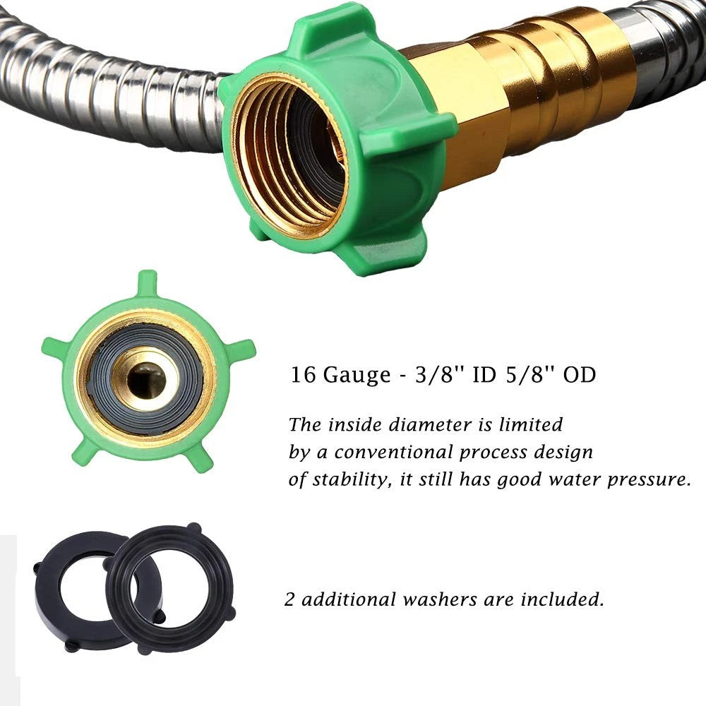 304 Stainless Steel Garden Hose for Beaulife (1 Foot, Silver)