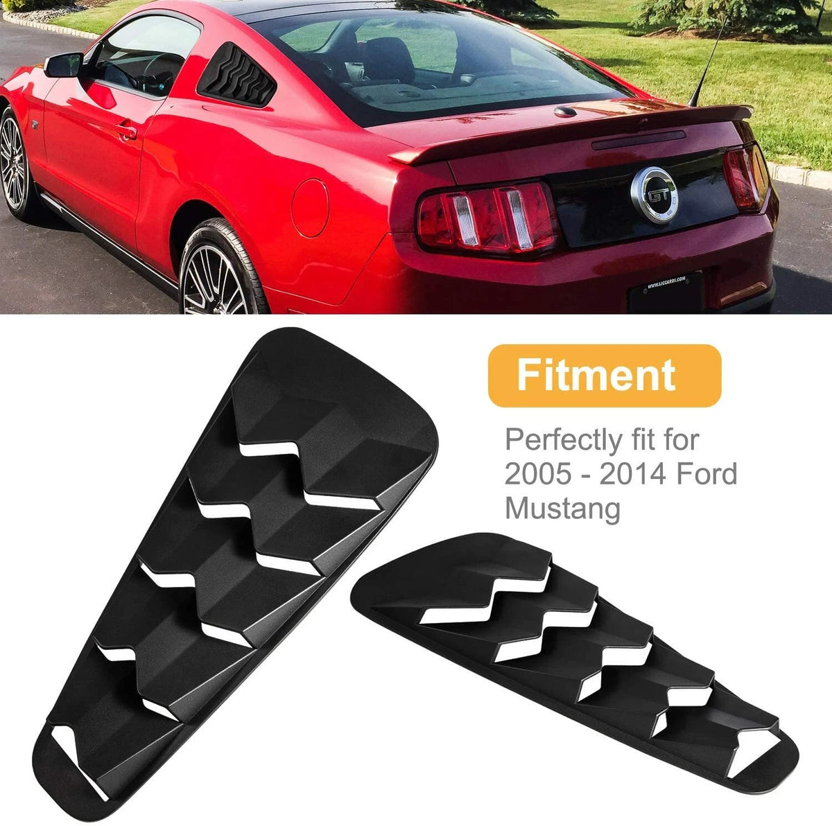 Side Window Louvers for Ford Mustang (2005–2014)