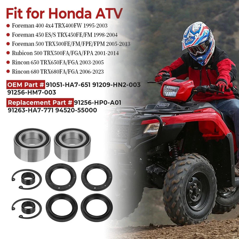 Front Wheel Bearings Seals Kit for Honda Rincon 650 TRX650FA/FGA (2003–2005)