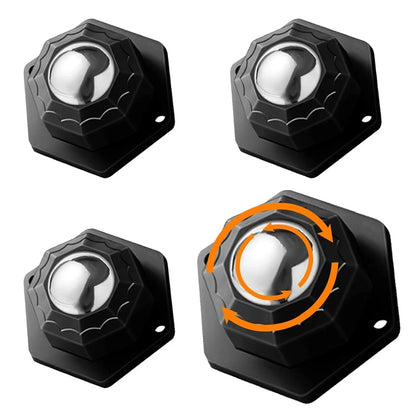 4Pcs Ball Bearing Rollers for Universal Use (360º Rotation, 200Lbs Capacity)