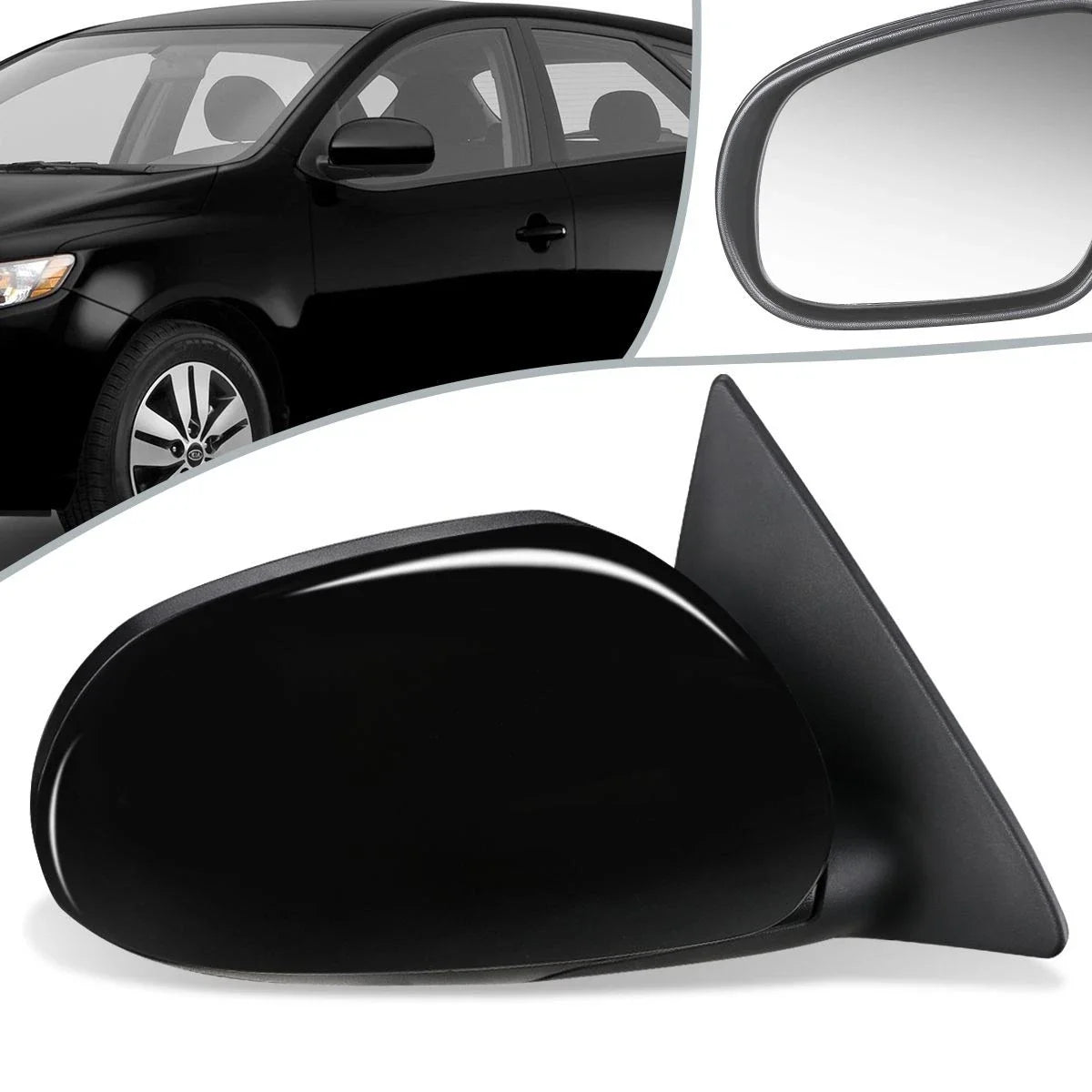 OE Style Manual Side View Door Mirror Right for Kia Forte Koup (2010–2013) KI1321165