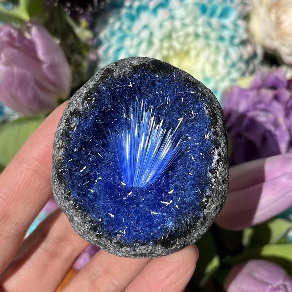Rare Meteorite Quartz Crystal Specimens Goethite Blue Copper Ore Clusters
