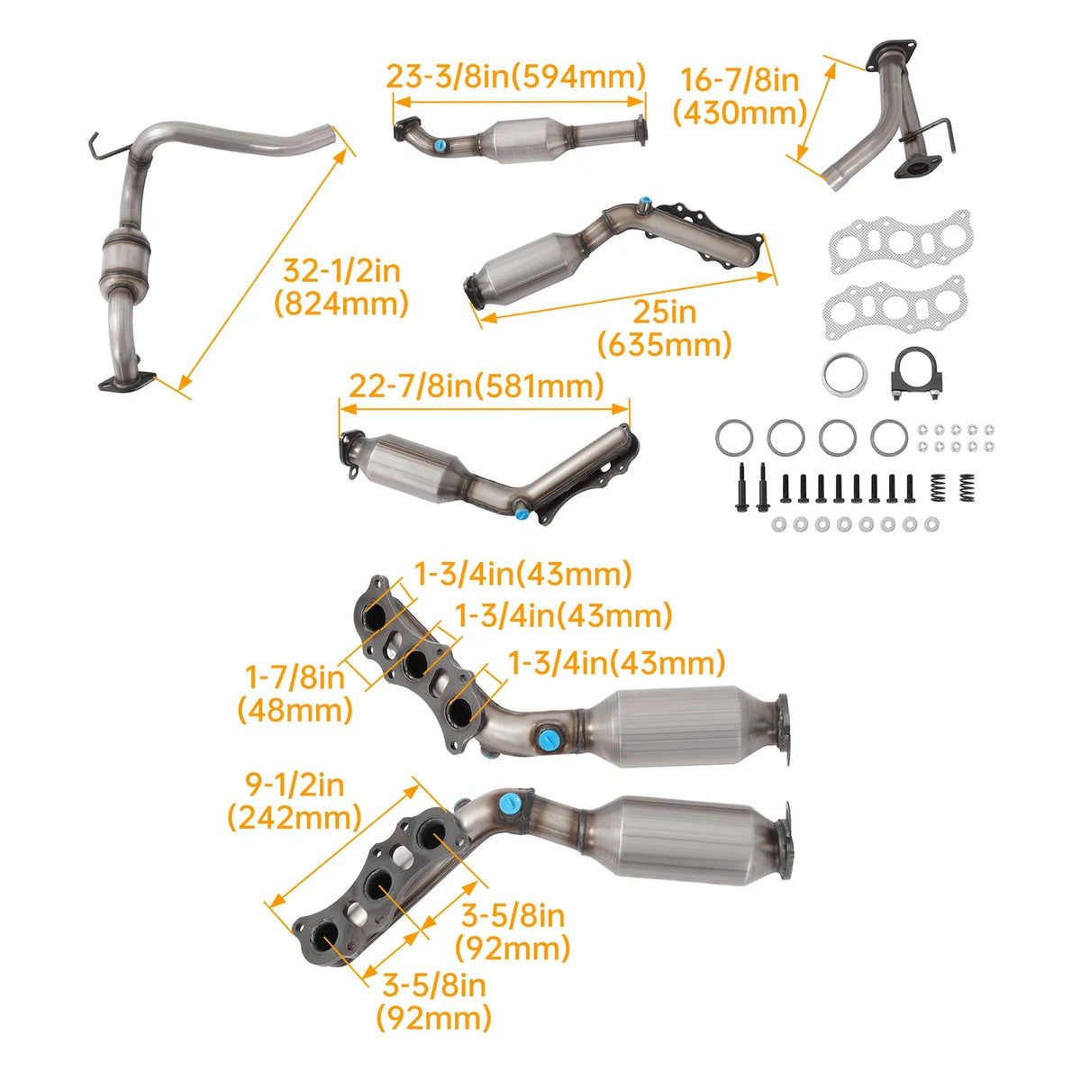 Catalytic Converters for Toyota Tacoma (2005–2011) V6 4.0L 4WD