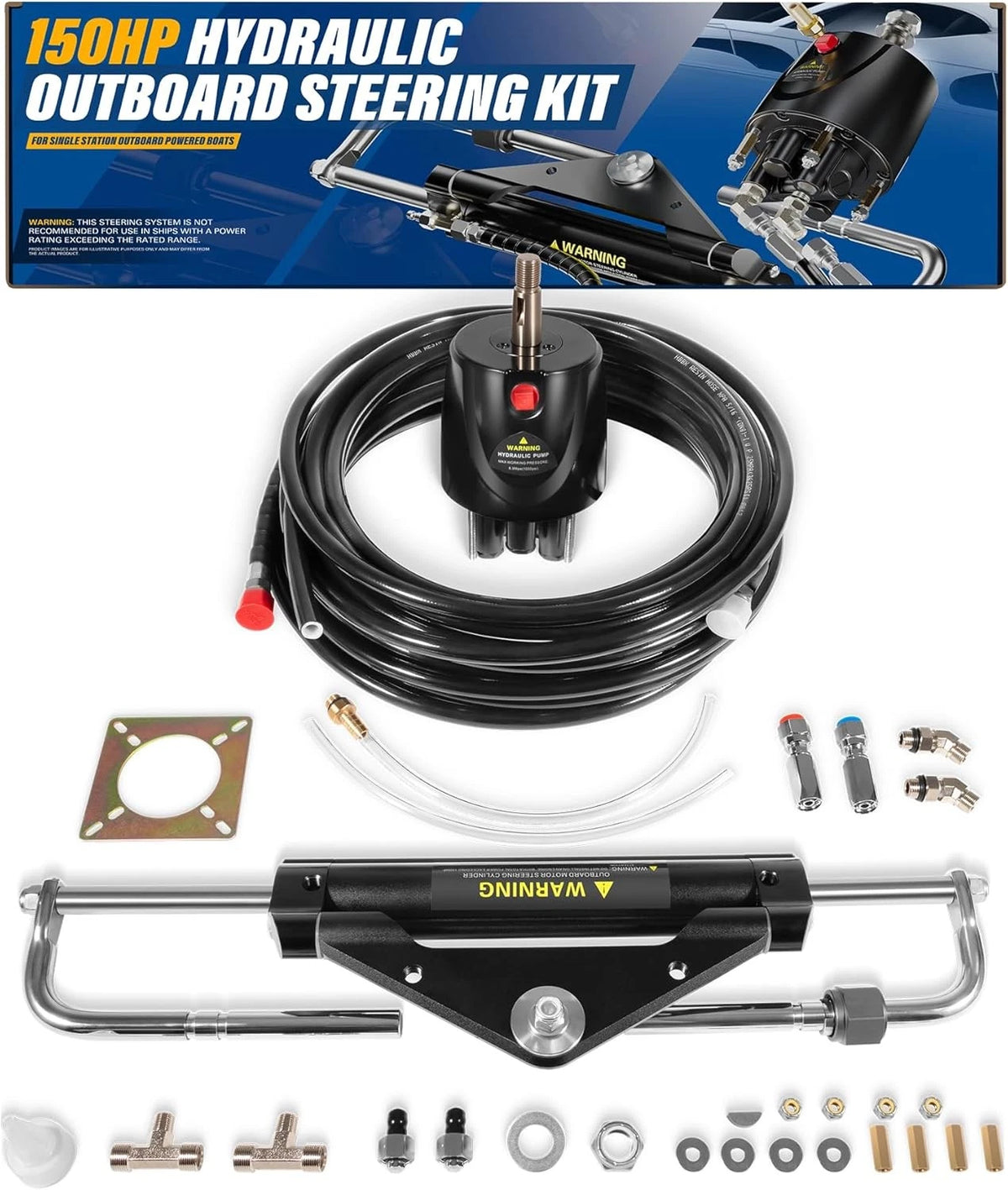 HK4200A-3 Hydraulic Outboard Steering System Kit for Teleflex Marine