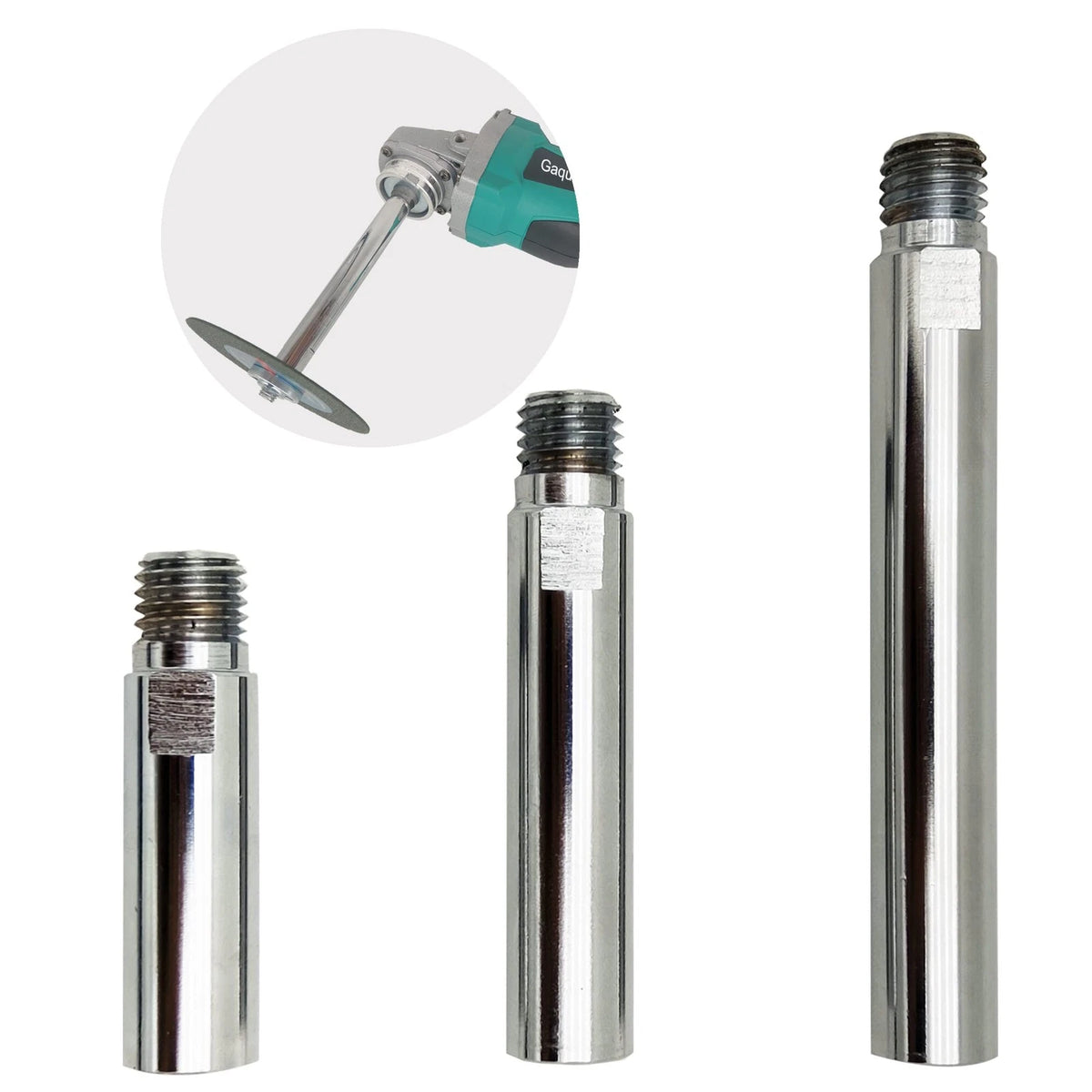 5/8"-11 Thread Angle Grinder Extension Set of 3 (75mm, 100mm, 140mm)