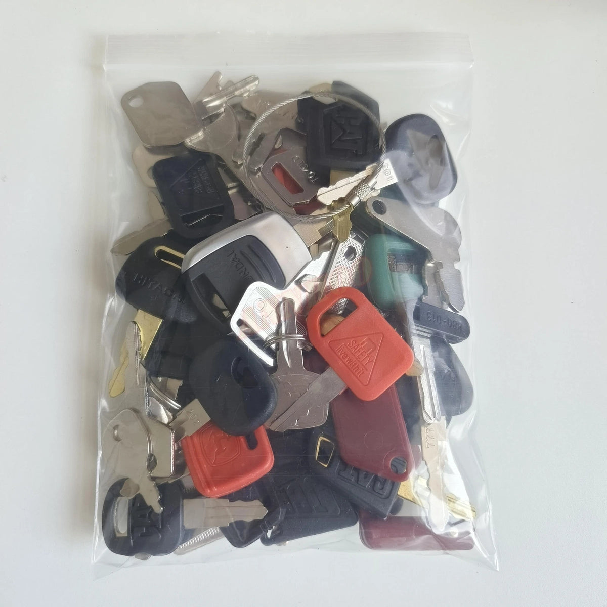 50 Heavy Equipment Key Set for Komatsu JD JCB Kubota Bobcat Yanmar Volvo