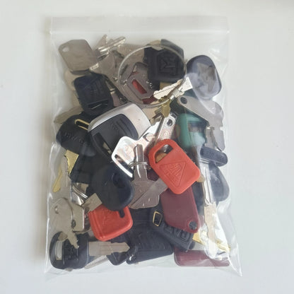 50 Heavy Equipment Key Set for Komatsu JD JCB Kubota Bobcat Yanmar Volvo