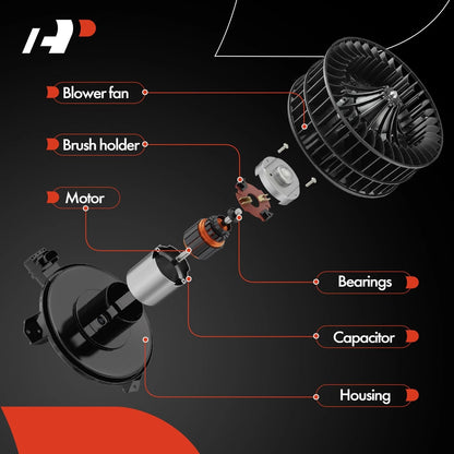 HVAC Heater Blower Motor and Resistor Assembly for