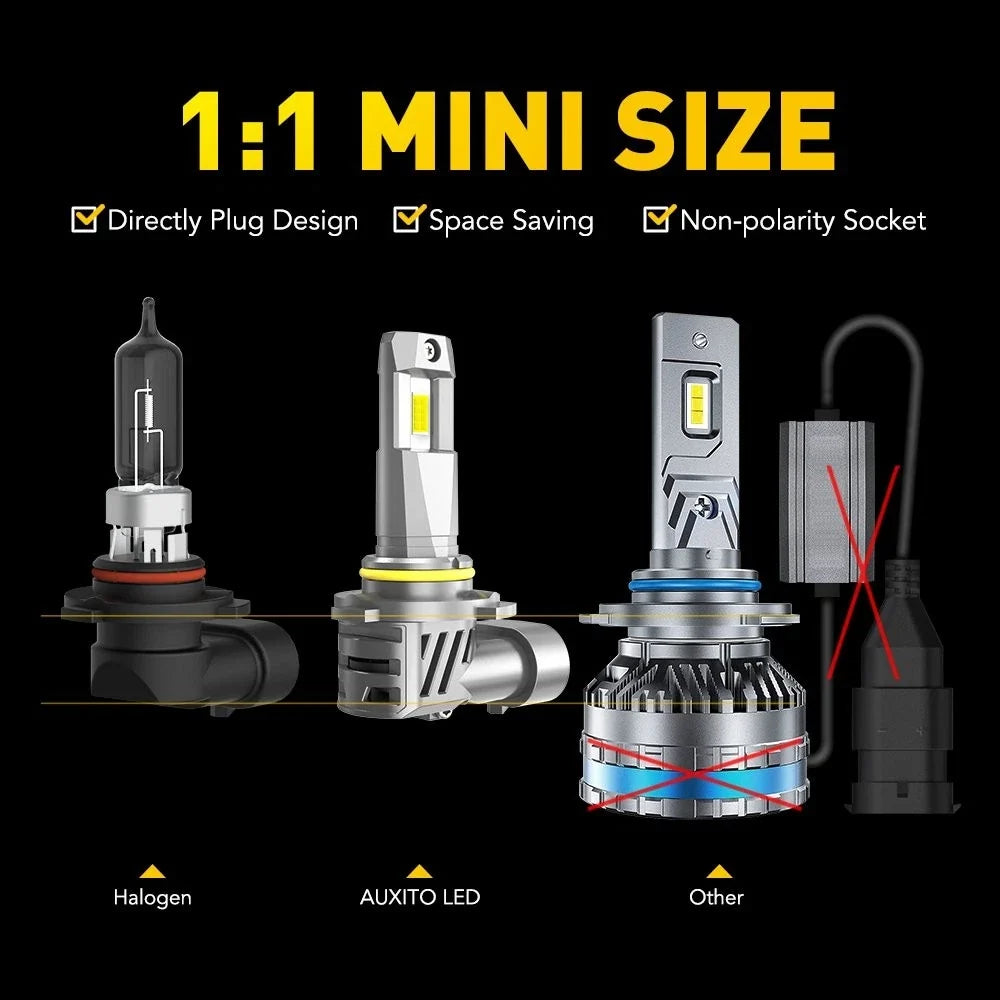 Set of 4 AUXITO 9005 9006 LED Headlight Bulbs Kit for M3S EXV (6500K)
