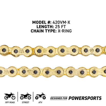Set of 5 Connecting Links for NICHE 420 Motorcycle X-Ring Drive Chain (519-CDC2241R)