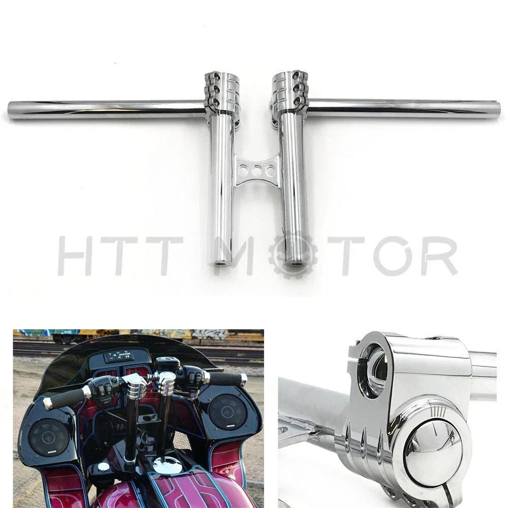 8" 10" 12" 14" Clip Splitter Handlebar for Harley Dyna FXR Sportster