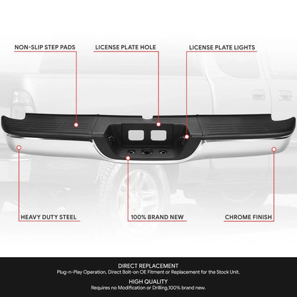 Chrome Rear Step Bumper for Toyota Tundra (2000–2006)