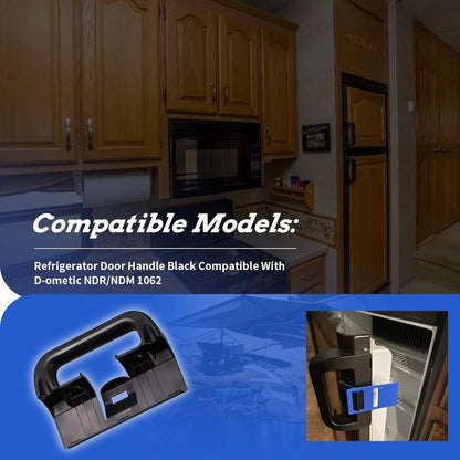 2X Black Refrigerator Door Handle for Dometic RV NDR/NDM 1062