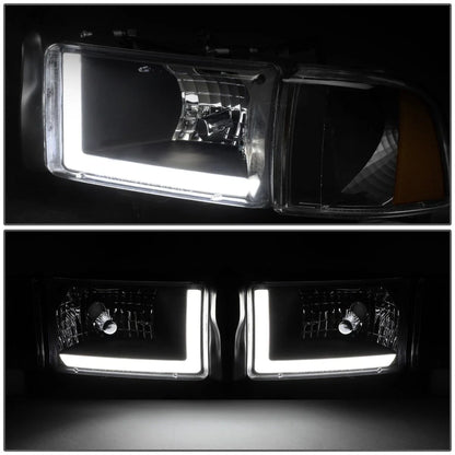 Tinted Amber Corner LED DRL Headlight for RAM 1500 2500 3500 (1994–2002)