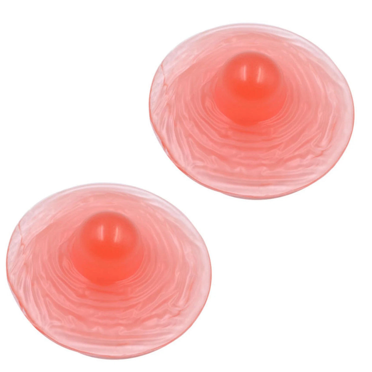 2X Silicone False Nipple Stickers for Women - Skin Color 6.5x2.5cm