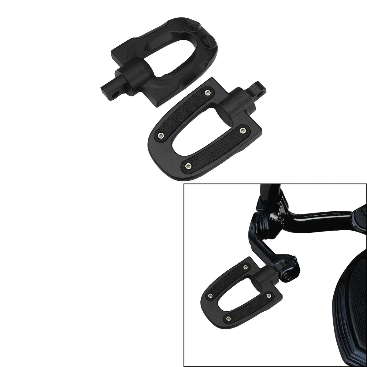 Matte Black Footpegs Footrests for Harley Sportster XL883 XL1200 (2004–2023)