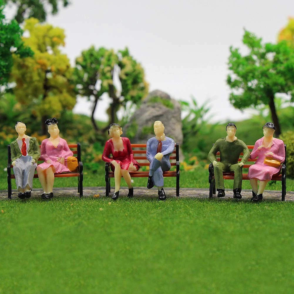 100pcs O Gauge Sitting Figures 30mm (1.18 Inches) Height