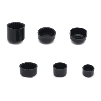 Set of 4 Black Bolt Toppers for Harley Road King Twin Cam FLH (1996–2006)