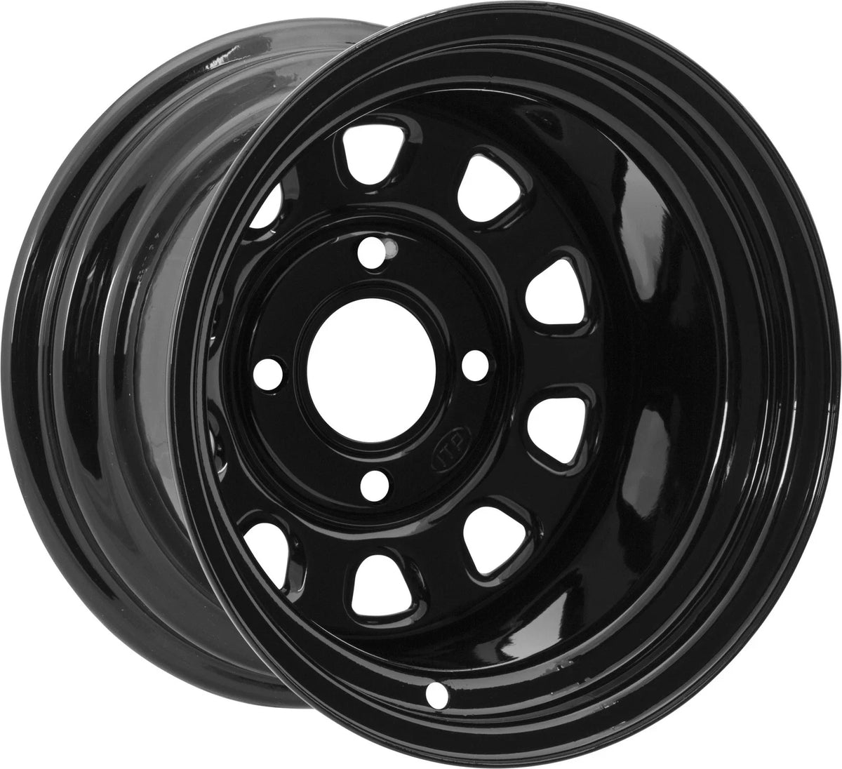 ITP Delta Steel Wheel 14x7 4/137 4+3 Black Polished for ATV/UTV (2020–2023)