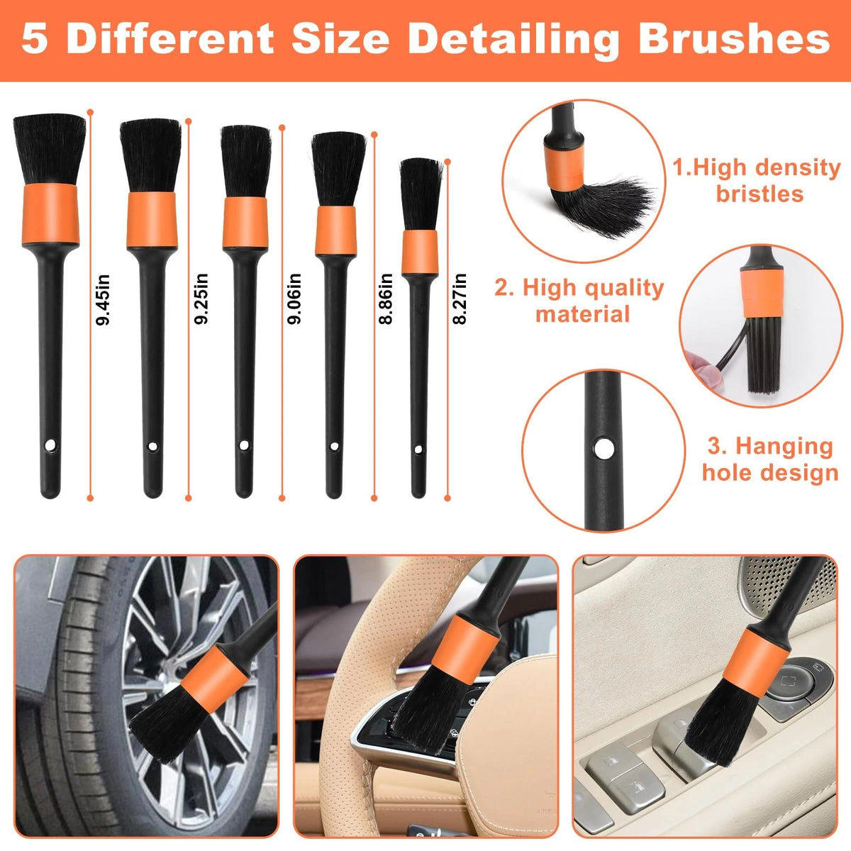 15-Pcs Car Interior Cleaning Kit for Universal Use (No Specific Years)