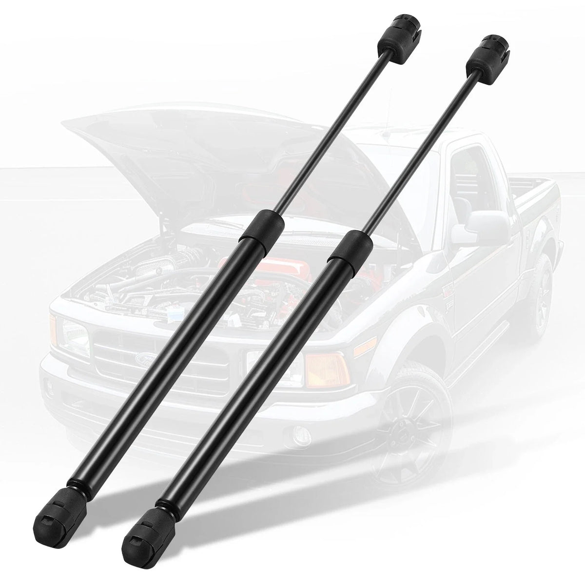 2X Lift Supports for Truck Camper Top Rear Window (28Lbs)