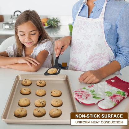 Baking Sheet Pan Set of 3 for Large Cookies (Champagne Gold)
