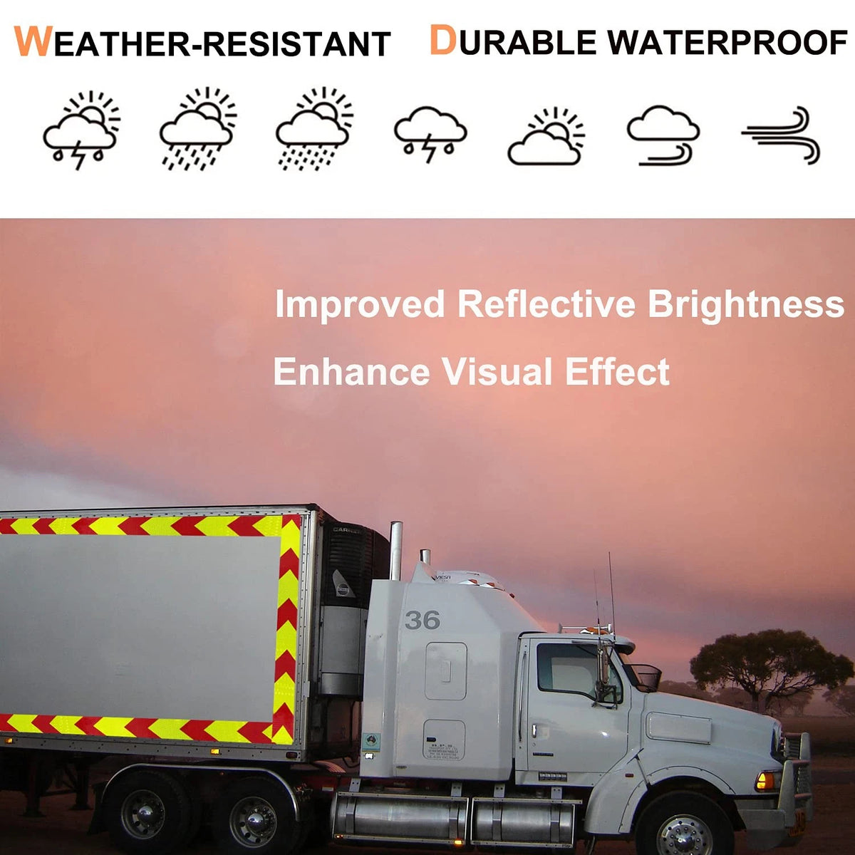 2" x 30ft Waterproof Reflective Tape for Automotive Use