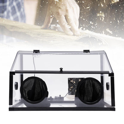 Electric Grinding Table Polisher Dust Box with LED and Fan for