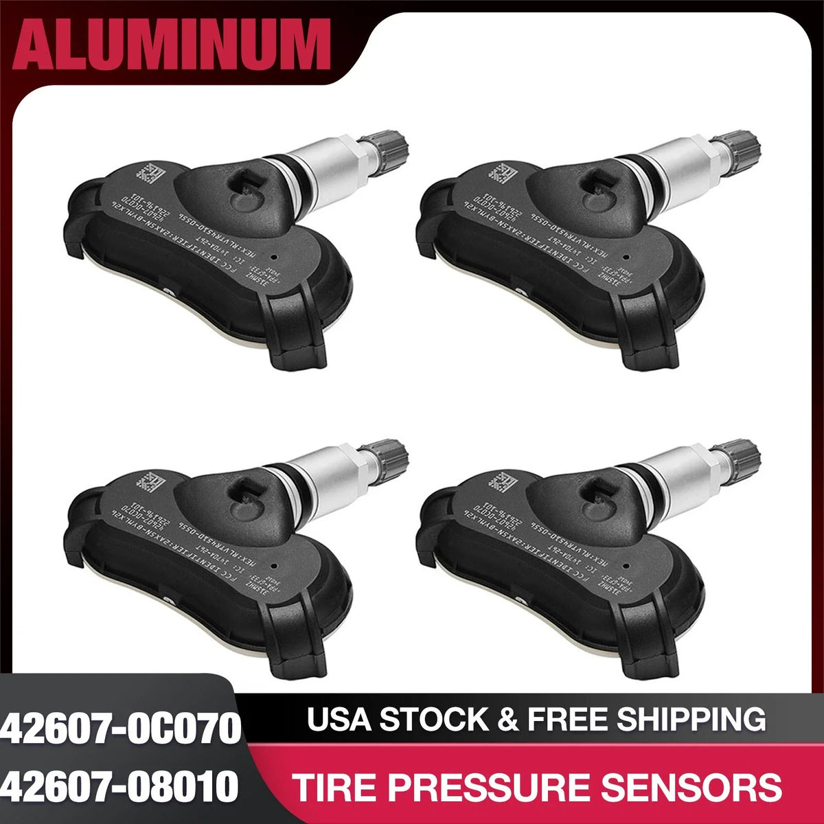 4PCS TPMS Tire Pressure Sensor for Toyota Sienna Tundra Sequoia (2012–2023)
