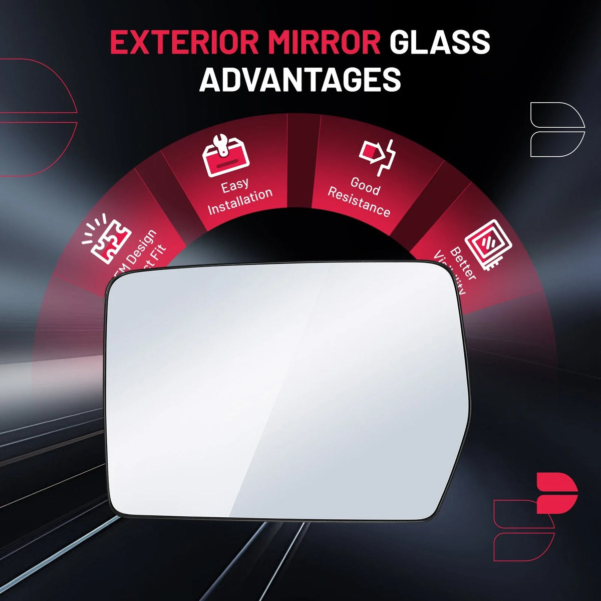 Heated Side Mirror Glass Left for Ford F-150 (2004–2014)