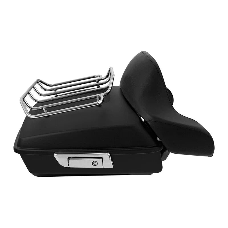Matte Chopped Trunk Backrest Top Mount Rack for Harley Street Glide (2014–2026)