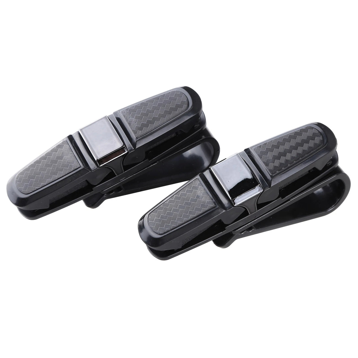 2X Universal Car Sun Visor Glasses Clip Carbon Fibre Holder