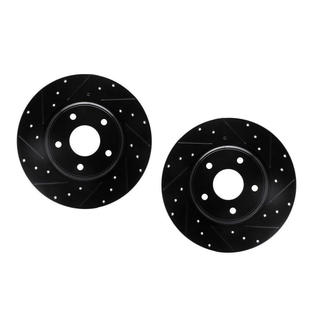 Rotor Set Rear Drilled and Slotted for Volkswagen Routan (2012–2014) ALX-PAU-DF-8002-40085-CLA4