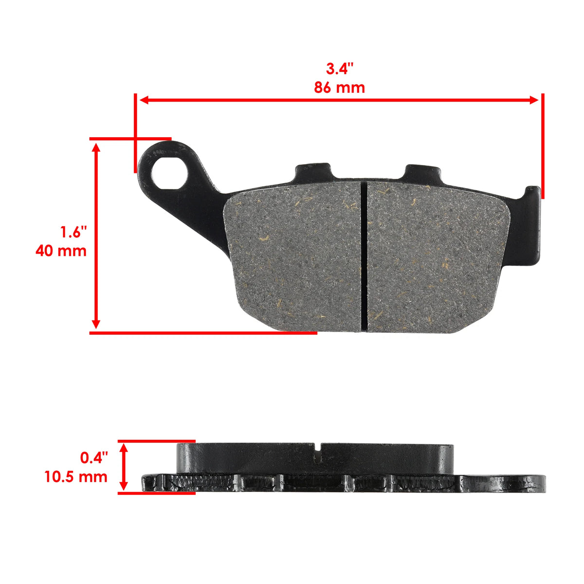 Rear Brake Pads for Honda NT650 Hawk 650 GT (1988–1991) HU8476MP144LR