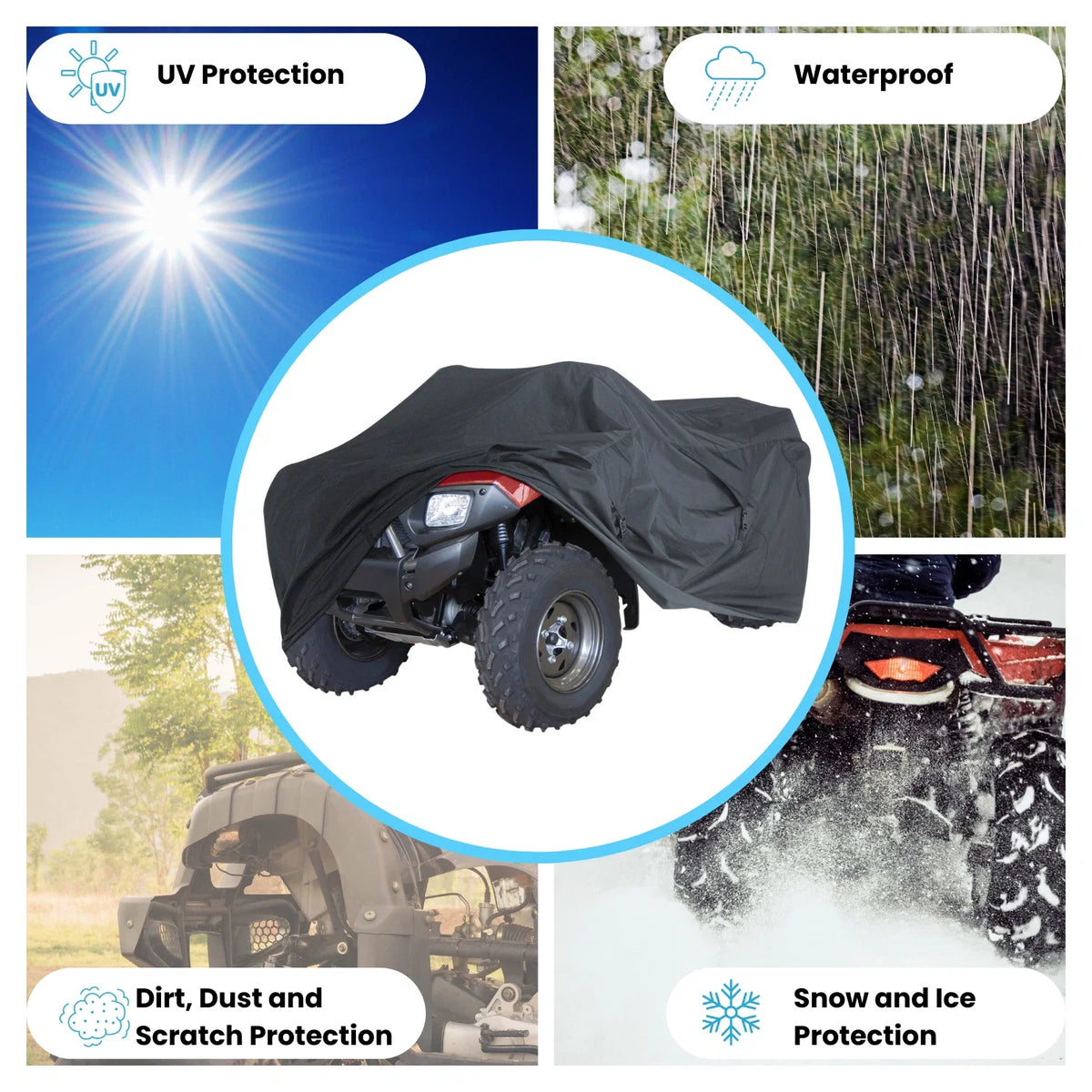 ATV Cover for Bombardier Can-Am Quest 650 500 XT (2006–2012) Waterproof