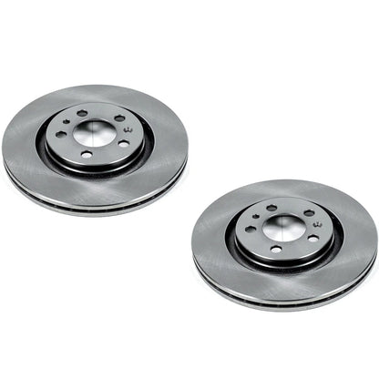 Set of 2 Powerstop Brake Discs Front for VW Golf City Jetta (1998–2010)