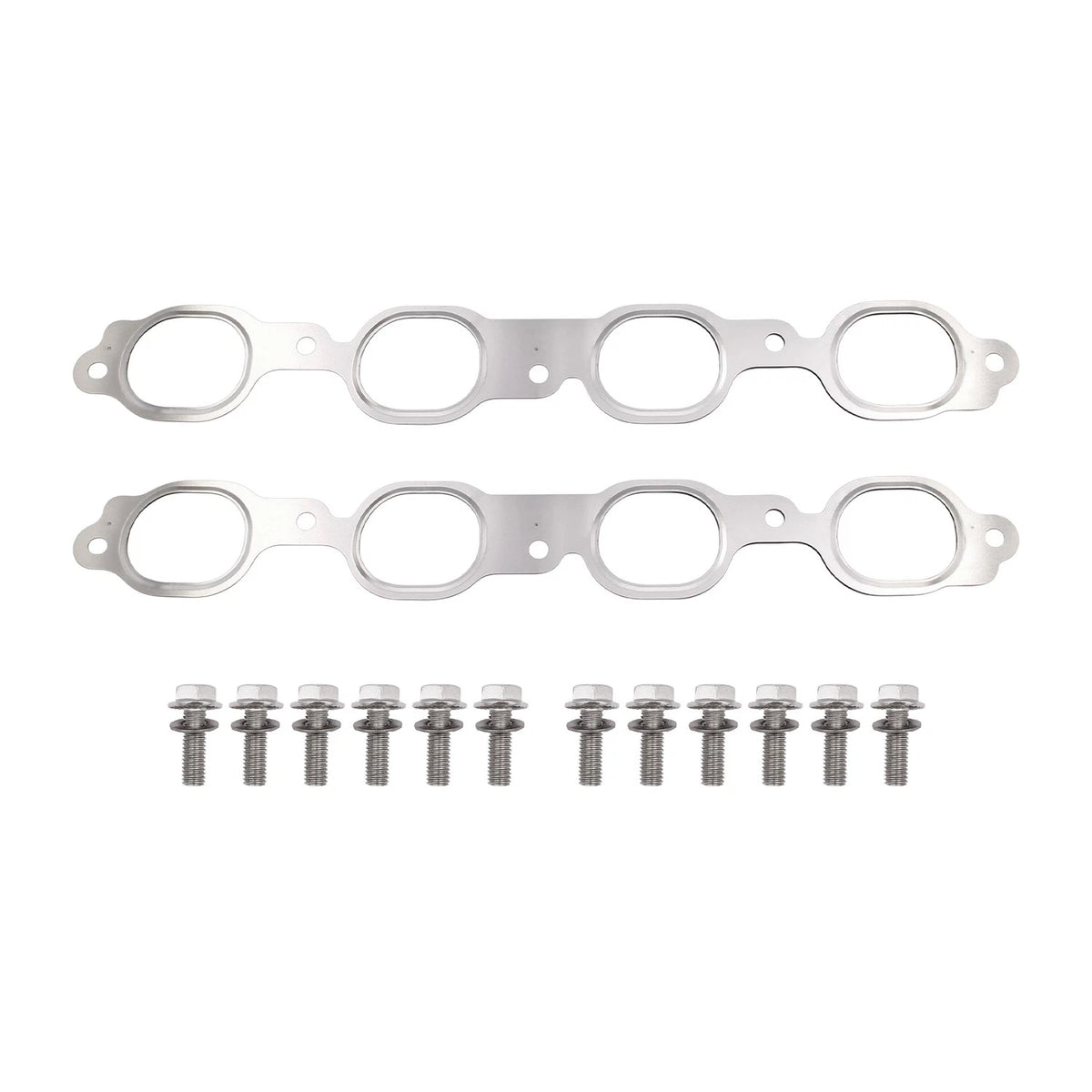 2X Steel Header Exhaust Manifold Gaskets for Chevrolet Silverado 1500 (2014–2024) 12657093, 111082601