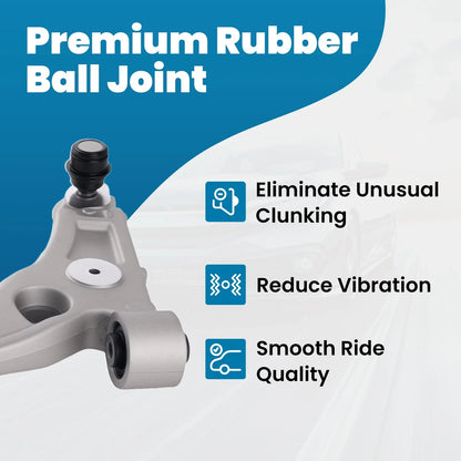Set of 2 Lower Control Arms Ball Joints Kit for Jeep Cherokee (2014–2018)