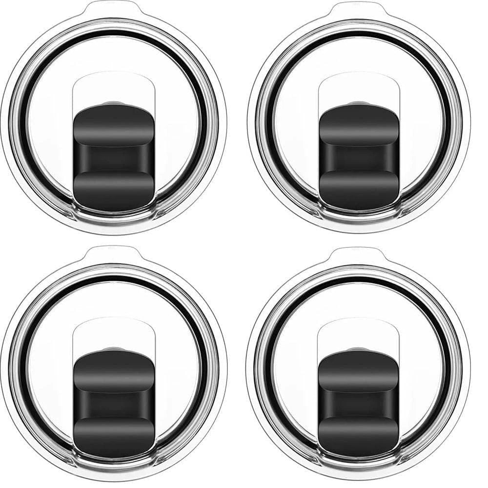 4X Magnetic Slider Tumbler Lid for 30 Oz Cups - Spill Proof Replacement Cover