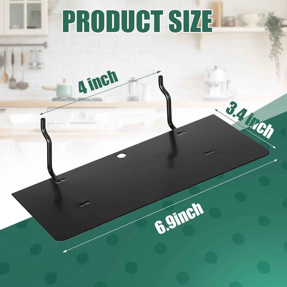 Set of 4 Pegboard Shelves for Craft Home Garage, 7x3 Inch