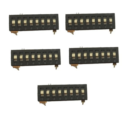 5 pcs 8-bit DIP Switches 3-Position 2.54mm Pitch for Universal Use