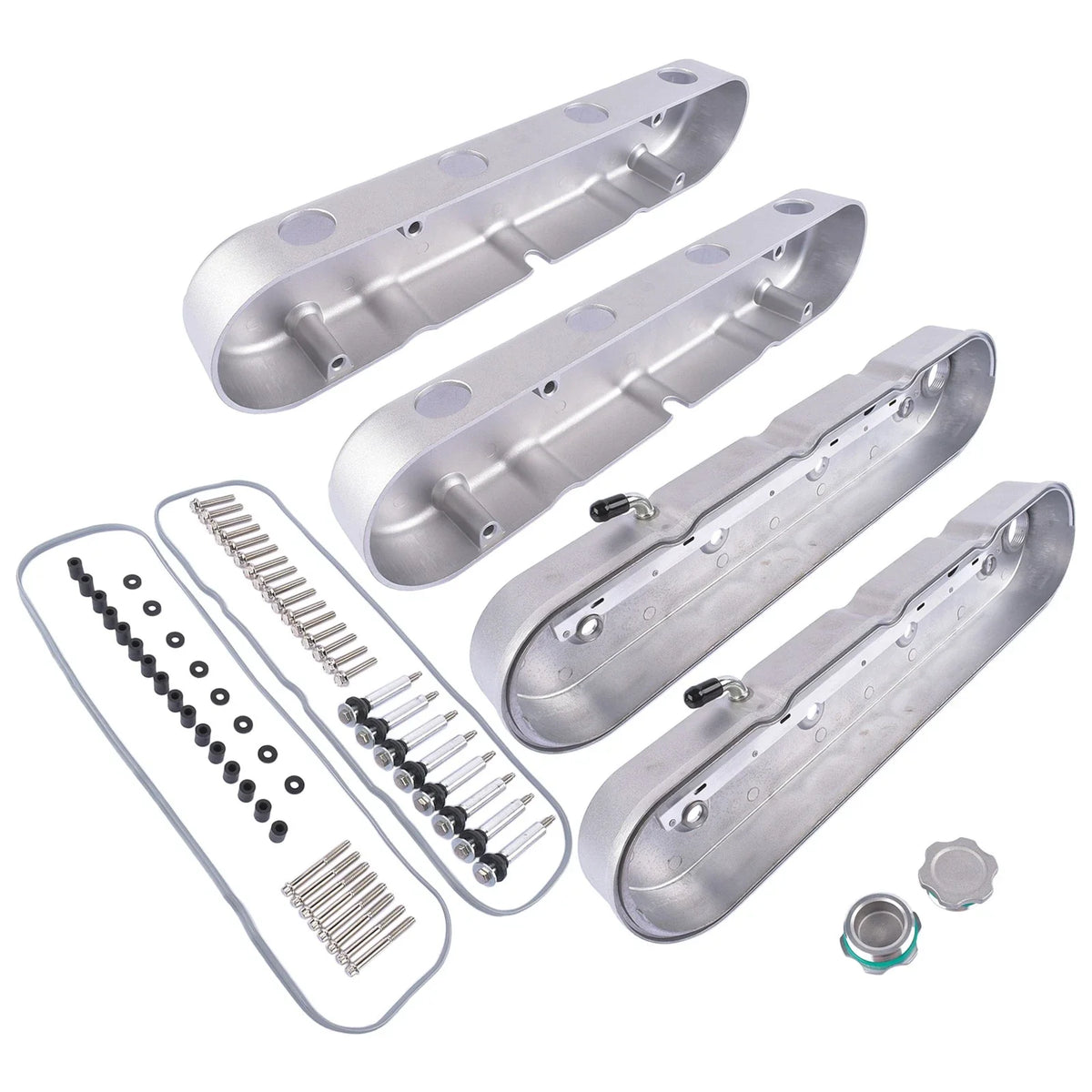 Aluminum Valve Covers with Coil Mounts for Chevy Small Block V8 (2000–2023)