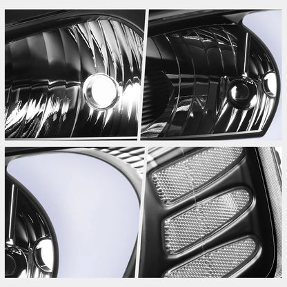 3D LED Tube DRL Headlights Assembly for Pontiac Grand Prix (2004–2008)