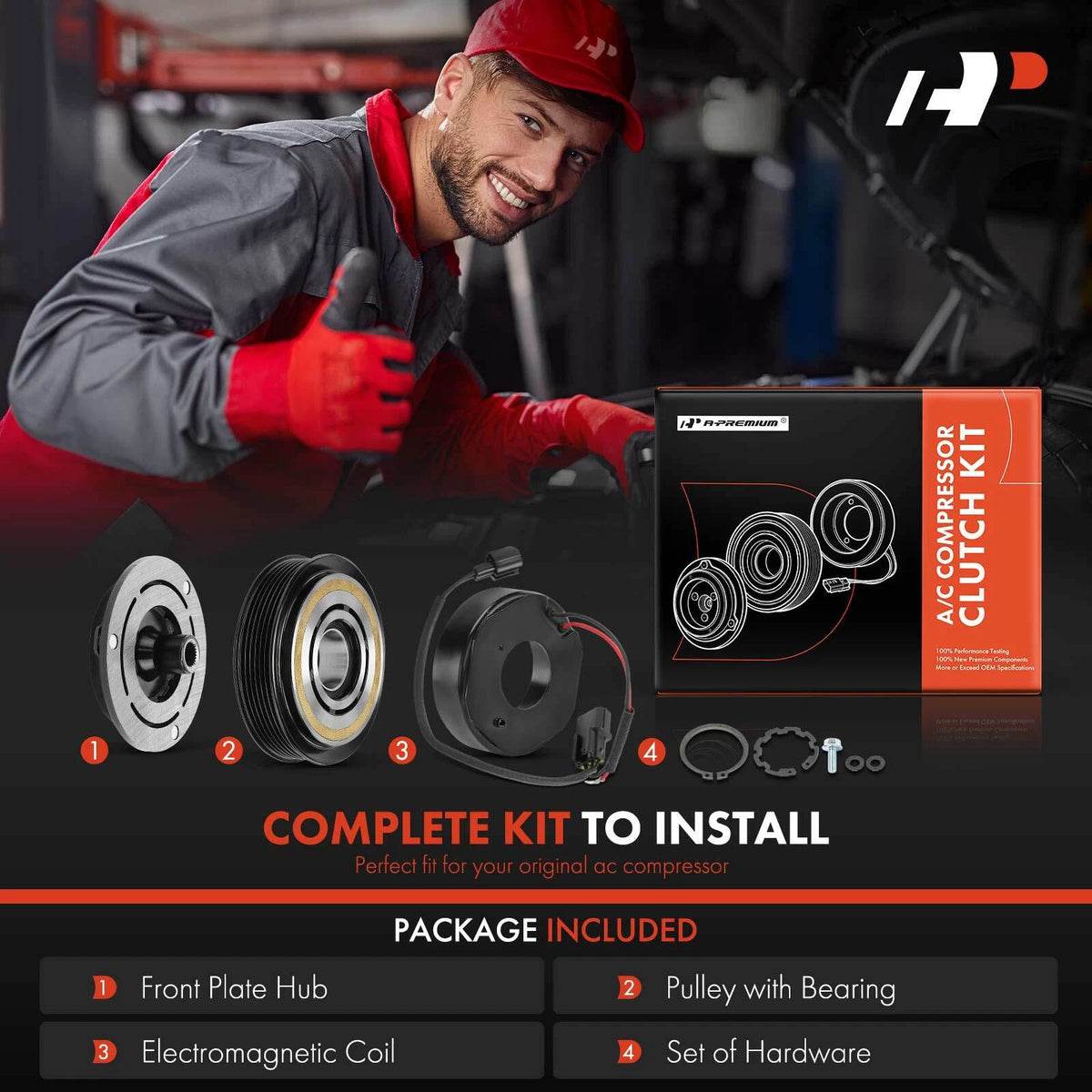 A/C Compressor Clutch Kit for Hyundai Kona (2018–2021)